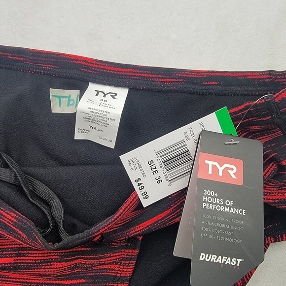 NWT TYR racer brief chlorine proof UPF 50+ Fizzy swim trunks - Picture 7 of 7
